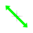 Green filled diagnoal resize 1 cursor