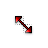 Red Diagonal Resize 1 cursor