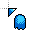 Pac Man Ghost Blue Back cursor