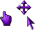 Windows XP 3D Purple Edit Cursors preview