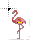flamingo writing cursor