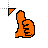 Orange thumbs up cursor