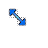 Blue Wave Diagonal Resize 1 cursor