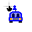 Blue car person cursor