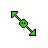 Green _DiagonalResize1 cursor