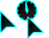 black w/ blue trim Cursors preview