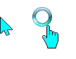 Cyan Windows 7 Aero Cursors preview