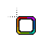 Rainbow Not Circle Black Outline cursor
