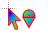 Colour tail location cursor
