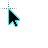 high contrast black and cyan Cursors preview