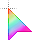 Right Transparent Rainbow cursor