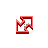 Flashing Neon Red and Clear Diagonal Resize 2 cursor