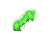 Green Fiery Diagonal Resize 2 cursor