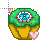 Monsters Are Sweet (Green Cupcake) cursor