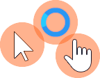 Binary Enchanced - Cyan & Light Orange Shadow Cursors cursor preview