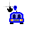 Blue car location cursor
