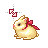 pink and yellow bunny diagonal 1 animated cursor