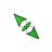Cyberpunk Green Diagonal Resize 1 cursor