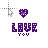 love glitter cursor