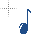 eighth note navy cursor