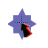 cursor 3d estrella azul transparente cursor