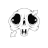 skull animated diagonal resize right cursor