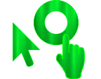 Rainbow Green Trailing Left Scroll Cursors cursor preview