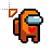 orange heartness crewmate  cursor