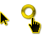 Windows 7 Black Infernal Light Yellow Edit Cursors preview