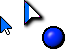 Blue White XXL Cursors preview