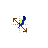 D Blue Diagonal Sitting Birb cursor