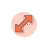 Diagonal Resize 2 Orange Circle cursor