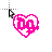 neon magenta drain gang D&G logo heart bladee cursor