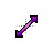 Purple-Pink Diagonal Resize 2 cursor