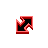 Flashing Neon Red and Black Diagonal Resize 2 cursor