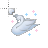 swan with sparkles cursor