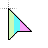 green, blue and purple cursor