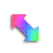 Diag 2 Tranpsarent Flowing Rainbowi cursor