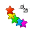 rainbow stars diag resize right cursor