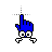 Azul mano cursor