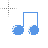 double eighth note blue cursor