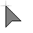 Right reverse transparent black outline cursor