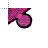 zebra print_black and pink cursor
