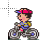 Ness on a bike cursor