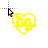 neon yellow flame drain gang D&G logo heart bladee cursor