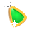 Right Emerald in Gold triangle background cursor