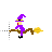 Witch flying drawing cursor
