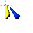 blue yellow cursor