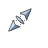 Cyberpunk Blue Diagonal Resize 2 cursor