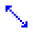 Blue 16-bit diagnoal resize 1 cursor